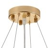 Dekoracyjna nowoczesna lampa wisząca ceramiczne listki dekoracyjna do salonu BOTANIKA XY080P-L1000 gold Step Into Design